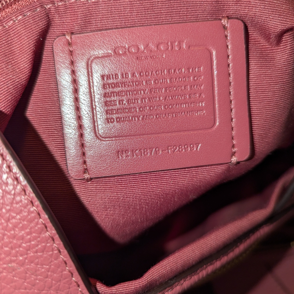LOW START Coach Lexy Vintage Pink Berry Leather Shoulder Bag - Picture 2 of 5